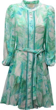 PHO Firenze CC5 Tahiti Dress - Dames - Korte kleedjes - Groen - L - Katoen - Kleedjes