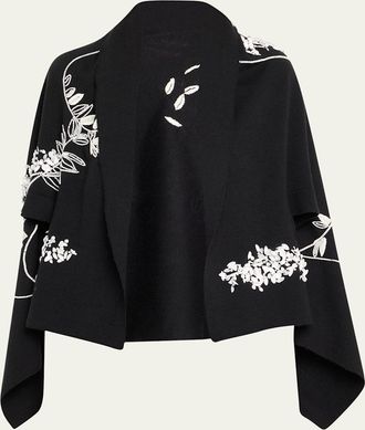 Bernadette Shirene Embroidered Cashmere Shawl