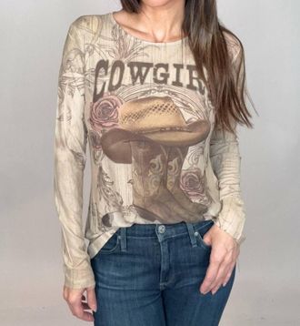 Origami Jewellery Cowgirl Mesh Top In Cream