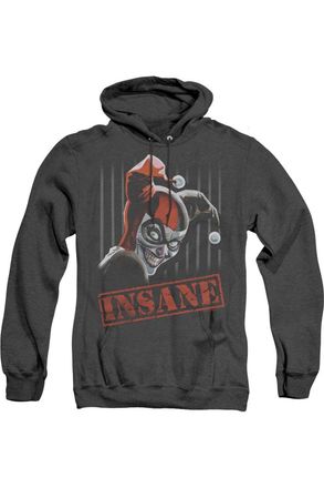 Gildan Batman Insane Adult Heather Hoodie / Hooded Sweatshirt
