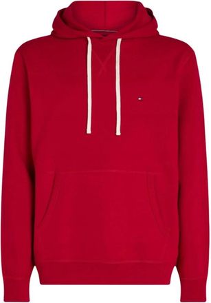 Tommy Hilfiger Embroidered Logo Hoodie - Heren - Hoodies - Rood - M - Katoen - Hoodies & sweatvesten