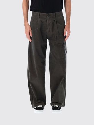 C.P. Company C. P. COMPANY Pantaloni cargo wide leg in cotone nero con pince