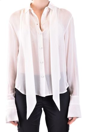 Philosophy di Lorenzo Serafini Viscose Shirt With Tie Detail And Sheer Finish