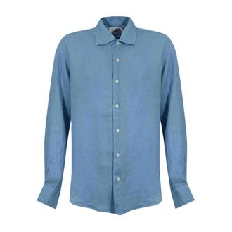 MC2 Saint Barth Raphael Linen Shirt - Heren - Casual Overhemden - Blauw - XL - Linnen - Overhemden