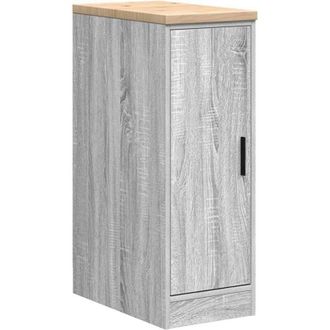 vidaXL Vidaxl - Armario De Garaje De Madera Maciza Pino Gris Sonoma 30x51x85 Cm