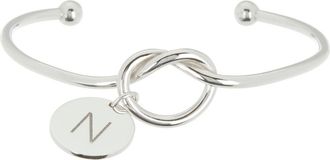 Meshmerise Love Knot Initial Bracelet in White-N at Nordstrom Rack