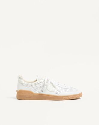 Valentino Garavani Sneaker Low Top Upvillage In Nappa Traforata Uomo BIANCO 39.5