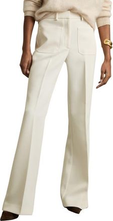 Reiss Priya Flare Pants in Cream at Nordstrom, Size 10 Us