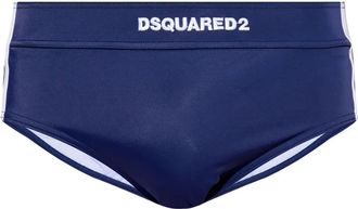 Dsquared2 Costume da bagno con logo ricamato - Blu