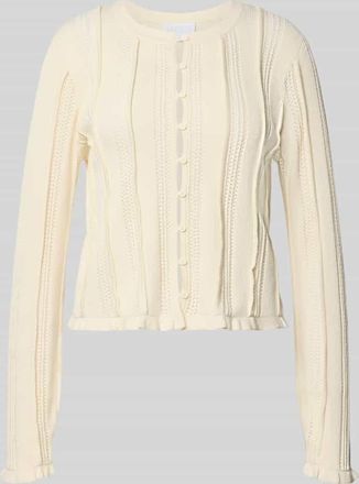 Jake*s Strickjacke aus Viskose-Mix in Beige, Gr&ouml;&szlig;e XXL