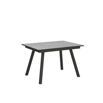 Itamoby Mesa extensible 90x120/180 cm efecto madera gris cemento, hierro