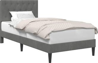 vidaXL Estructura De Cama Gris Oscuro 100 X 200 Cm Terciopelo Vidaxl