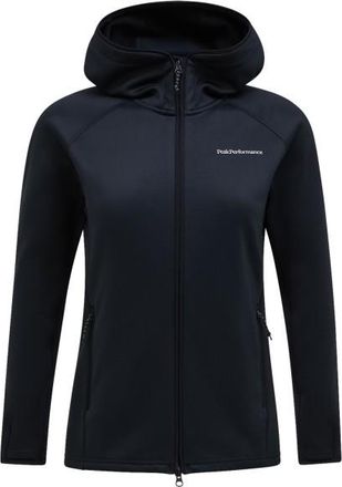 Peak Performance Midlayer Zip Hood Fleecejacke f&uuml;r Damen | schwarz