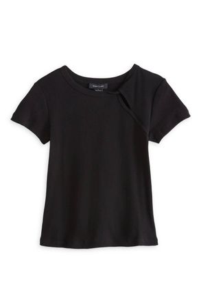 Sanctuary Womens Cut Out T-Shirt In Black