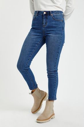 Kaffe Sinem 7/8 Jeans in Medium Blue Denim at Nordstrom, Size 10
