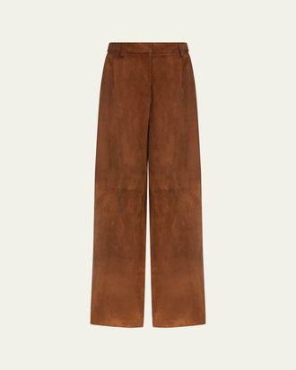 TWP Hudson St Suede Wide-Leg Pants