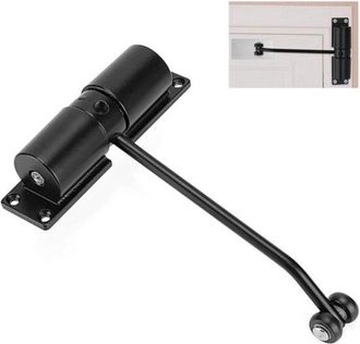 OEM Cierrapuertas Autom&aacute;tico, Cierrapuertas, F&aacute;cil Instalaci&oacute;n, Ajustable, Negro, Muelle Para Puerta, Cierrapuertas Compacto De Hasta 30 Kg