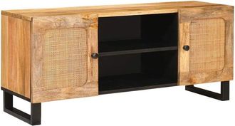 vidaXL TV Cabinet with Shelf Brown 105 x 33 x 46 cm Solid Mango Wood vidaXL