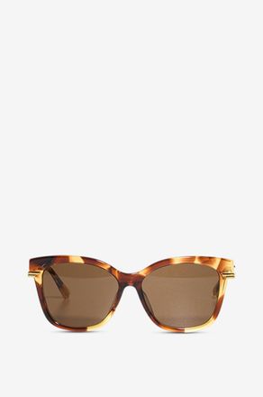 Bottega Veneta Sonnenbrille aus Acetat in Schildpattoptik Classic Square