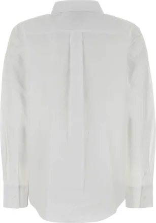 Calvin Klein Womens Poplin Shirt White Cotton