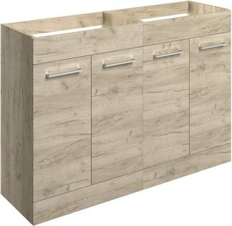 Signature Aalborg Floor Standing 4-Door Vanity Unit 1180mm Wide - Oak - Signature