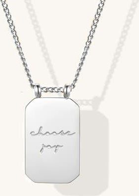 Mantra Choose Joy - Necklace in Silver at Nordstrom