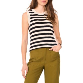 Halogen Pointelle Sleeveless Sweater in Birch at Nordstrom Rack, Size Large