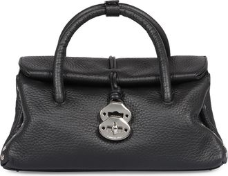 Zanellato Womens Leather Handbag Centauro S Black Cow Hide Handbags Hand Bags
