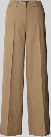 Cambio Cambio Relaxed Fit Leinenhose mit Eingrifftaschen in Schoko, Gr&ouml;&szlig;e 40