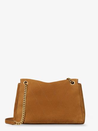 Tory Burch Womens Shoulder Bag Charlie Brown Suede