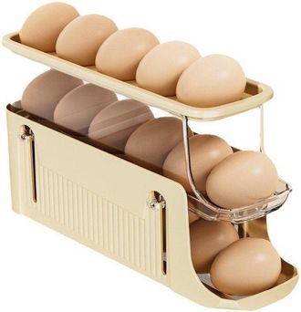OEM Soporte Giratorio Para Huevos Con Funci&oacute;n De Giro Autom&aacute;tico - Apilable, Desmontable, Libre De Bpa, Color Crema