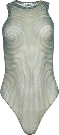 Jean Paul Gaultier Body con stampa - Blu
