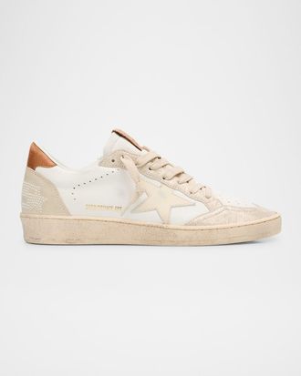 Golden Goose Ball Star Pearly Glitter Low-Top Sneakers