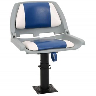 vidaXL Asientos Plegables De Barco 2 Uds Azul Y Blanco 48x51x41 Cm Vidaxl