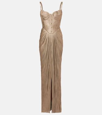 Maria Lucia Hohan Noemie gathered bustier gown