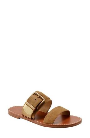 Marc Fisher Hallyn Slide Sandal in Medium Brown at Nordstrom, Size 7.5