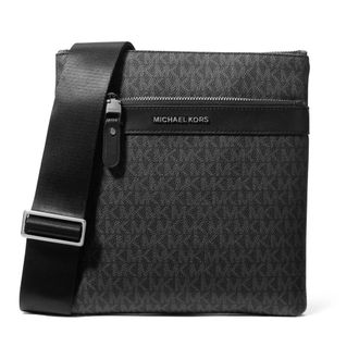 Michael Kors Messenger Bags, male, Black, Size: ONE SIZE Hudson Signature Crossbody