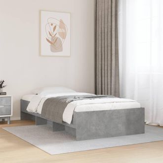 Berkfield Home Bed Frame without Mattress Concrete Grey 90x200cm Engineered Wood | Size: 90x200 cm