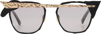 Masahiromaruyama Stijlvolle zwarte sneakers voor heren - unisex - Zonnebrillen - Zwart - 51 MM - Accessoires
