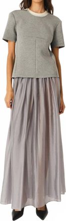 The Garment Nice Short-Sleeve Top In Grey Melange