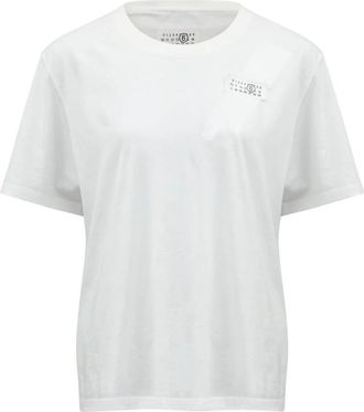 Maison Margiela Numeric Signature T-Shirt - Dames - T-shirts - Wit - XS - Katoen - Tops