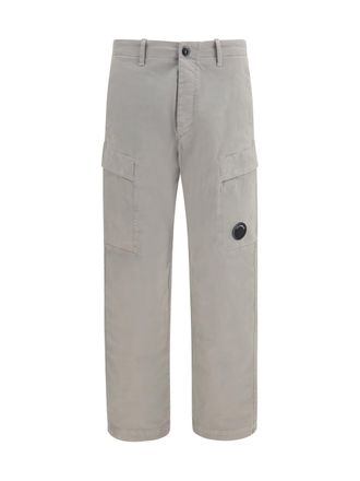 C.P. Company Stretch Cotton Satin Cargo Pants - Gray