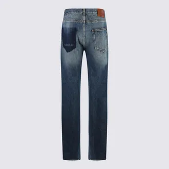 Alexander McQueen Mens Jeans Blue Washed _co; Pl