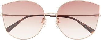 Moschino 64mm Oversize Sunglasses in Gold Copper at Nordstrom Rack