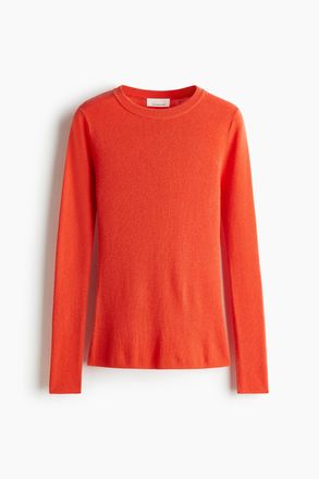 H&M Feinstrickshirt aus Kaschmirmix - Orange