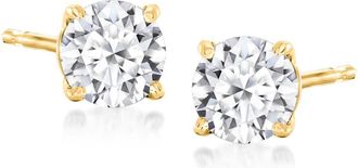Ross-Simons Lab-Grown Diamond Stud Earrings in 18kt Gold Over Sterling