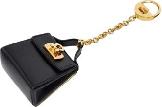 Ferragamo Pre-owned Leren Sleutelhouder - Dames - Vintage Accessoires - Zwart - ONE Size - Leer - Vintage