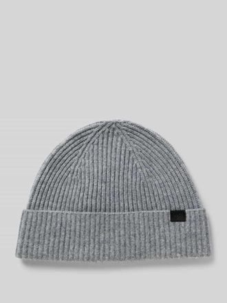 HUGO BOSS M&uuml;tze aus Woll-Kaschmir-Mix Modell FILIPPO in Hellgrau Melange, Gr&ouml;&szlig;e 1