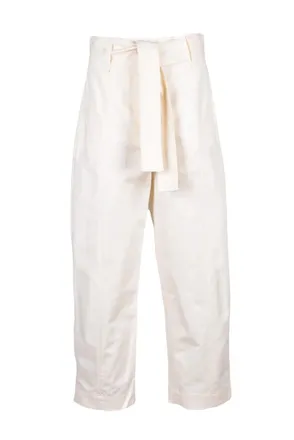 Twin-Set Chino Pants Cotton Lycra - White Pearl