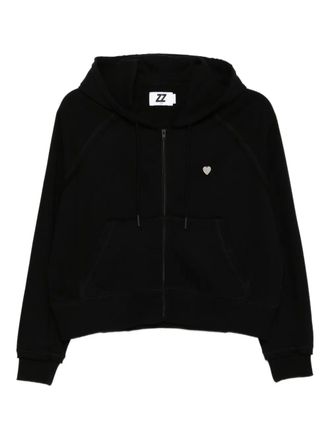 Izzue distressed cotton hoodie - Black